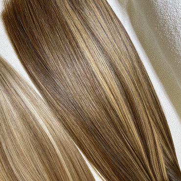 Blonde Highlight Balayage Human Hair Weft Extensions