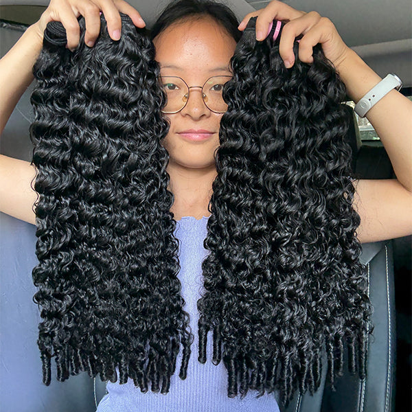 Eurasian Curly Sew in Weft hair extensions