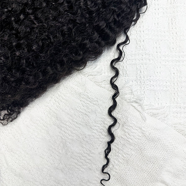 WEC-4b4c Curly Sew in Weft Raw Human hair extensions