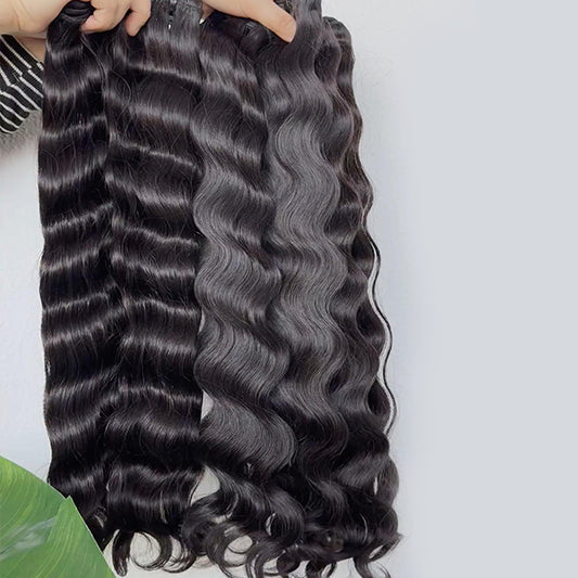 Raw Cambodian Wavy Hair Sew in Weft Extensions