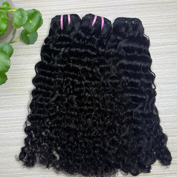 Burmese Curly Sew in Weft hair extensions