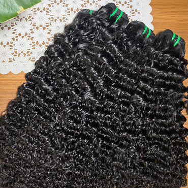 Burmese Curly Sew in Weft Virgin Human hair extensions