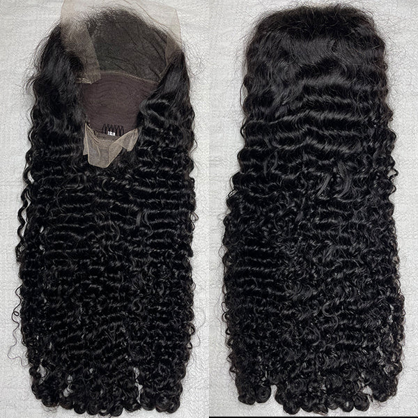 Burmese Curly Cambodian Human Hair 13x4 HD Lace Frontal Wig