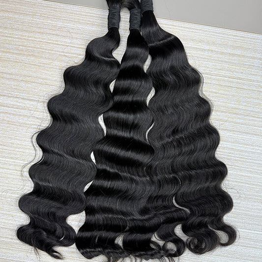 Cambodian wavy Bulk Hair Extensions
