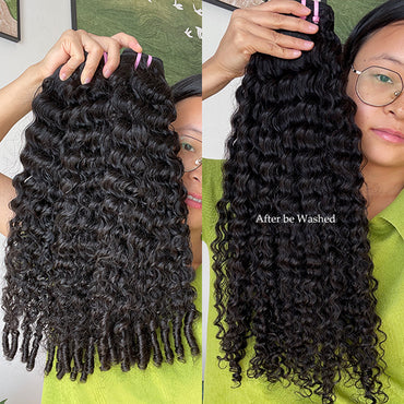 Eurasian Curly Single Drawn Virgin Human hair extensions