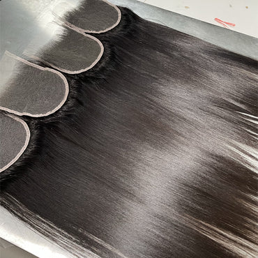 HD Lace Closure&Frontal Bone Straight Raw Human Hair