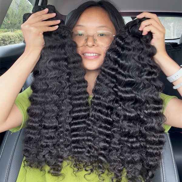 Indian Curly Sew in Weft hair extensions