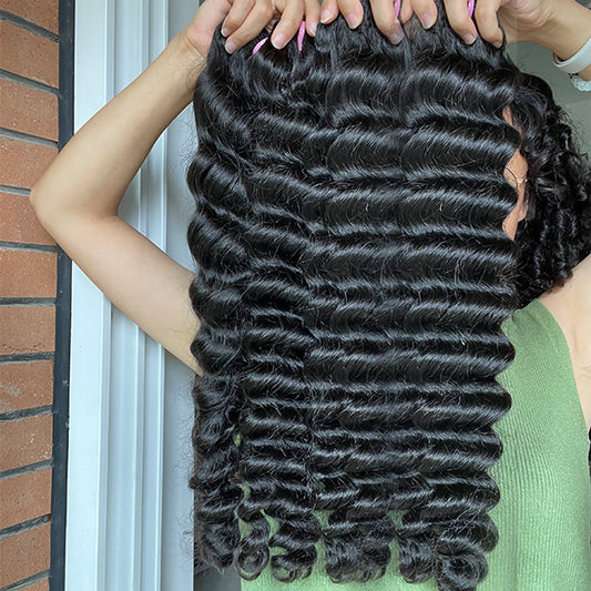 Loose Deep Wave Double Drawn Cambodian Virgin Human hair extensions