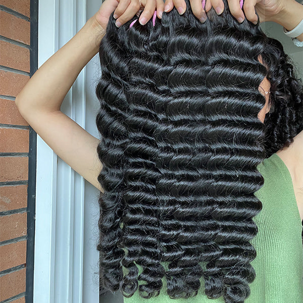 Loose Deep Wave Weft hair extensions