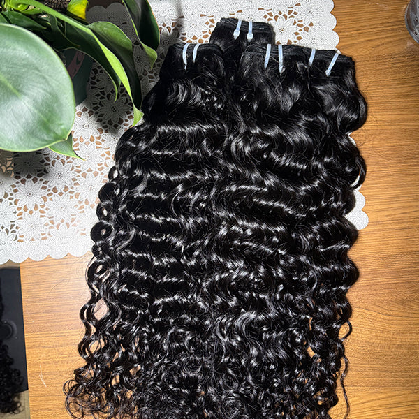 Natural Wave Single Drawn Virgin Human Hair Sew in Weft hair extension