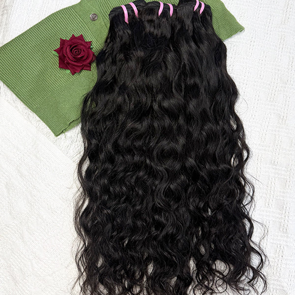 WNW-Natural Wave Virgin Human Hair Sew in Weft hair extension