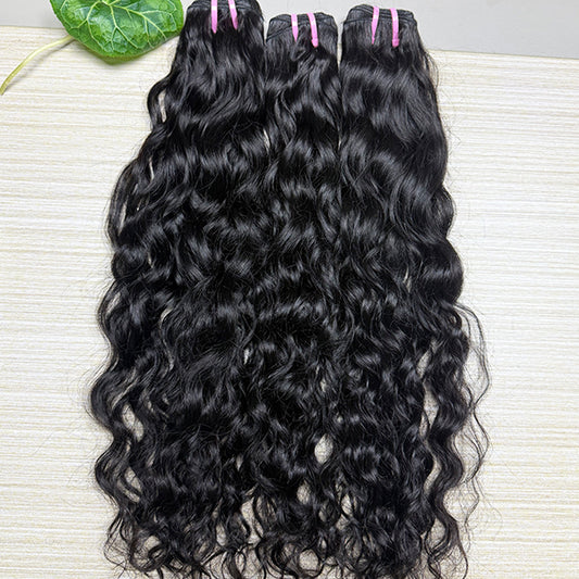 WNW-Natural Wave Single Drawn Cambodian Virgin Human Hair Sew in Weft hair extension