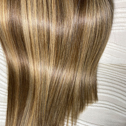 Blonde Highlight Balayage Raw Human Hair Weft Extensions