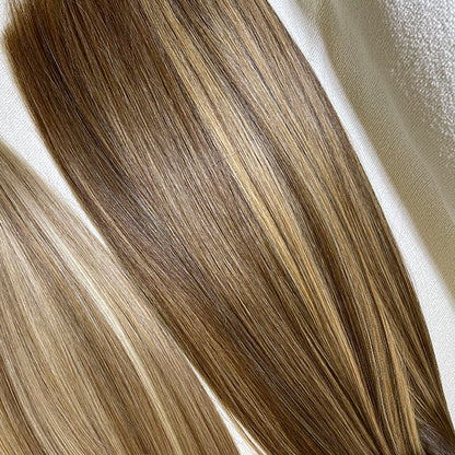 Blonde Highlight Balayage Raw Human Hair Weft Extensions