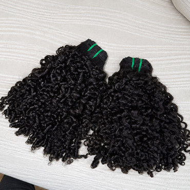 4b4c Curly Sew in Weft Raw Human hair extensions