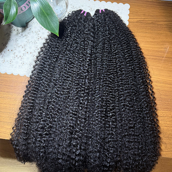 4b4c Curly Sew in Weft Raw Human hair extensions