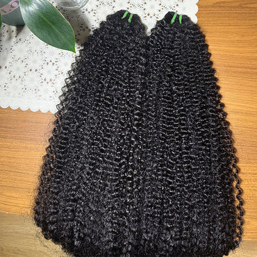 4b4c Curly Sew in Weft Raw Human hair extensions