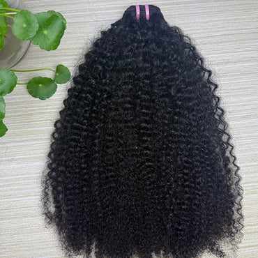 WKC-Afro Kinky Curly Double Drawn Virgin Human hair extensions