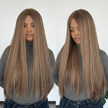 Muse Ash Blonde Highlight Raw Human Hair 11x6 HD Glueless Wig