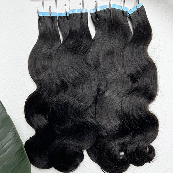 Body Wavy Tape in Weft Hair Extensions