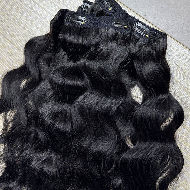Natural Wavy Clip in Hair Extensions