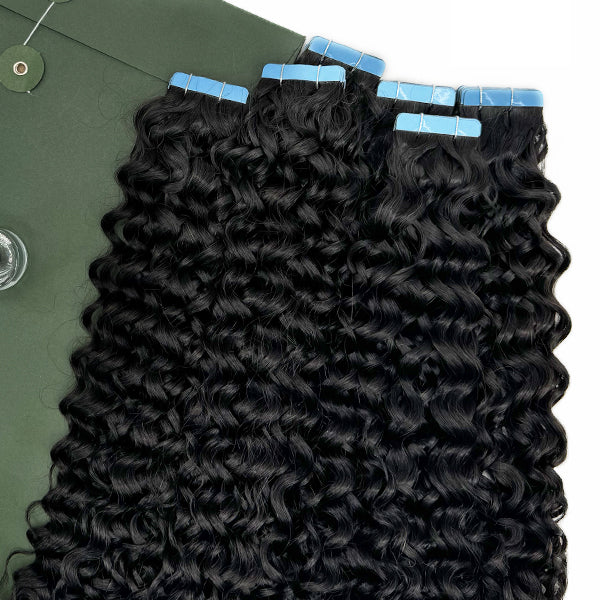 Curly Tape in hair Extensions