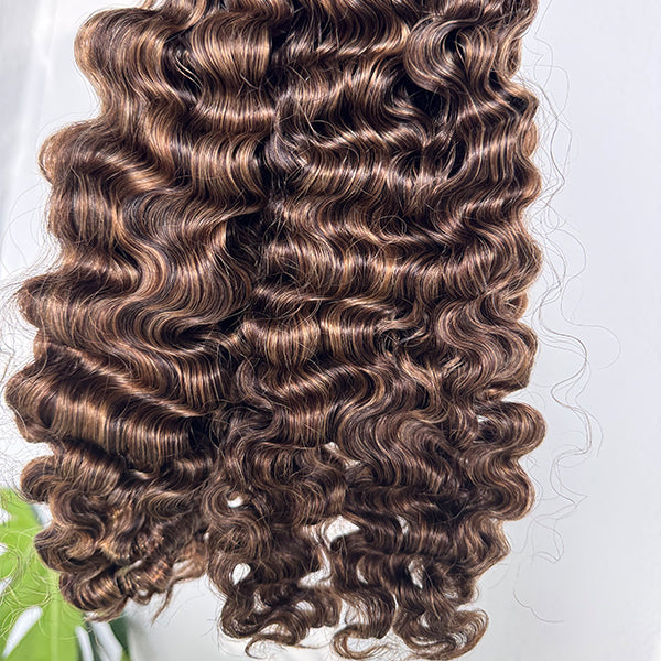 Highlight Dark Brown Crochet Braids Human hair extensions