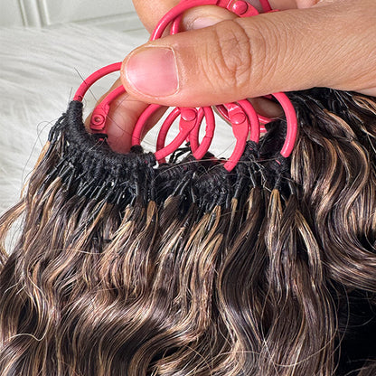 Highlight Dark Brown Crochet Braids Human hair extensions