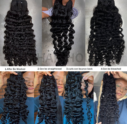 Burmese Curly Sew in Weft hair extensions