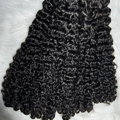 Burmese Curly Sew in Weft hair extensions
