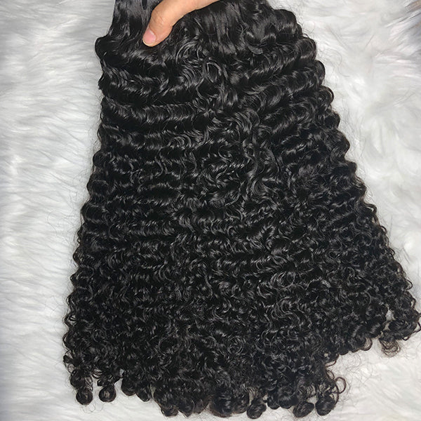 Burmese Curly Sew in Weft hair extensions