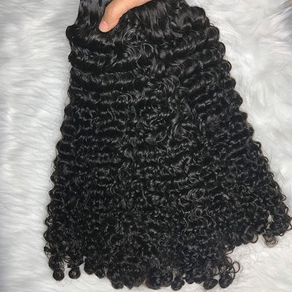 Burmese Curly Sew in Weft hair extensions