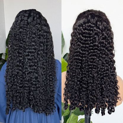 Burmese Curly Cambodian Human Hair 13x4 HD Lace Frontal Wig