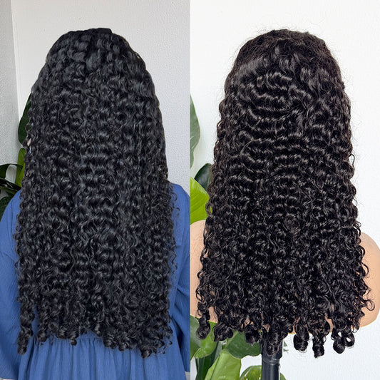 Burmese Curly Cambodian Human Hair 13x4 HD Lace Frontal Wig