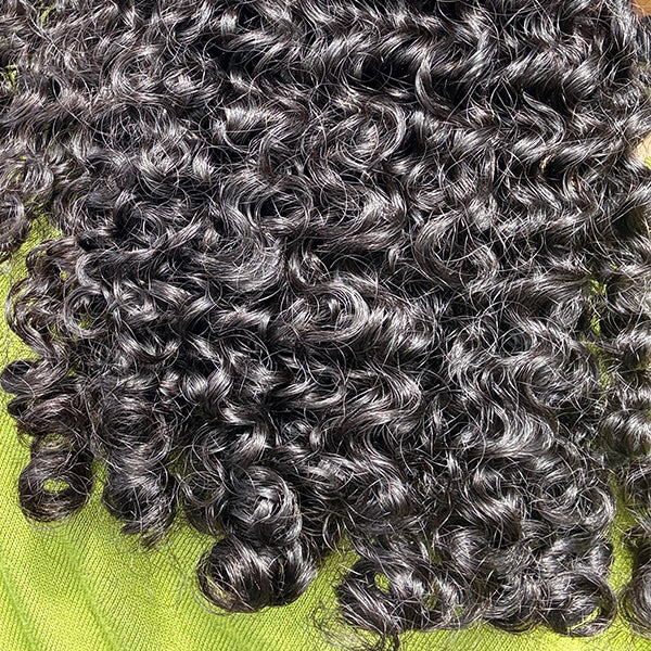 Burmese Cury Raw Human Hair Sew in Weft Extension