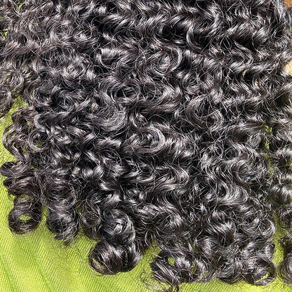 Burmese Cury Raw Human Hair Sew in Weft Extension