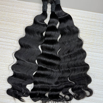 Cambodian wavy Bulk Hair Extensions