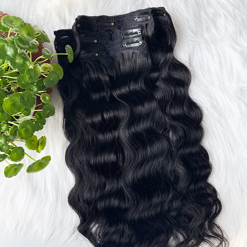 Natural Wavy Clip in Hair Extensions