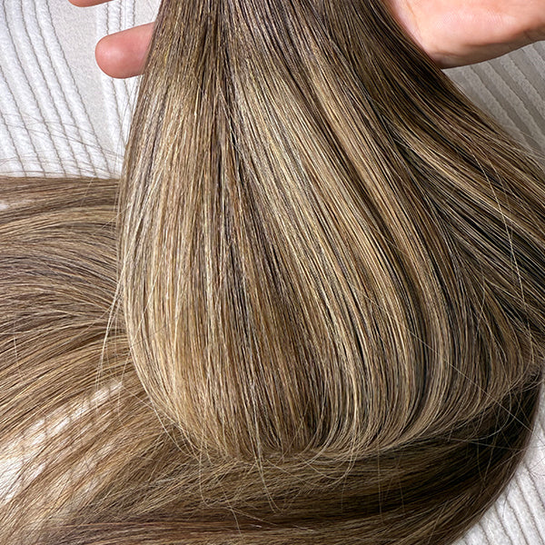 Blonde Highlight Balayage Raw Human Hair Weft Extensions