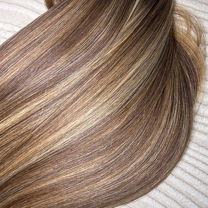 Blonde Highlight Balayage Raw Human Hair Weft Extensions