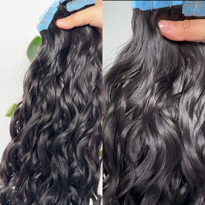Natural Wavy Tape in Hair Extensions
