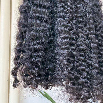 WEC-4b4c Curly Sew in Weft Raw Human hair extensions