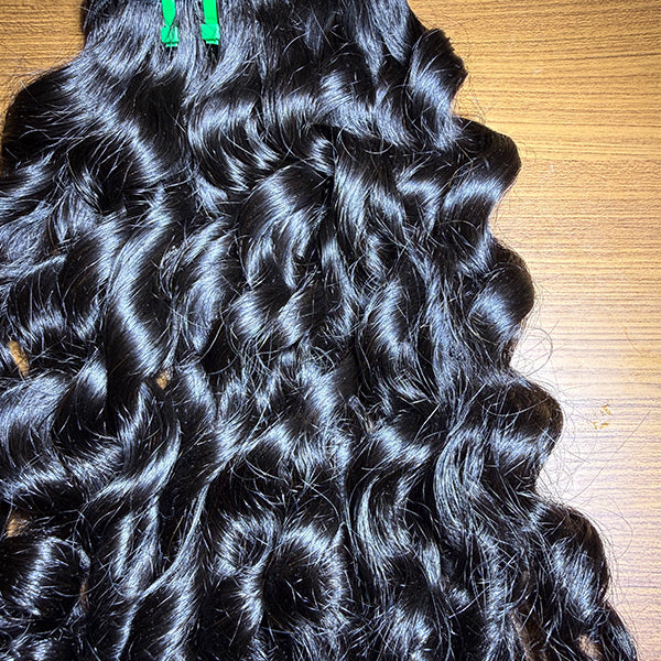 Loose Wavy Raw Human Hair Sew in Weft Extension