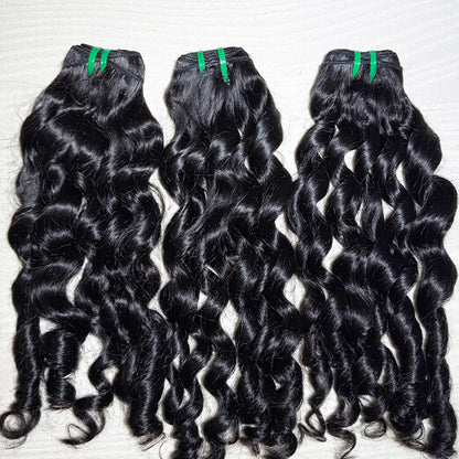 Loose Wavy Raw Human Hair Sew in Weft Extension