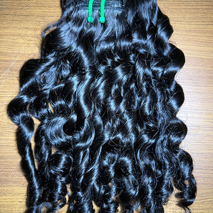 Loose Wavy Raw Human Hair Sew in Weft Extension