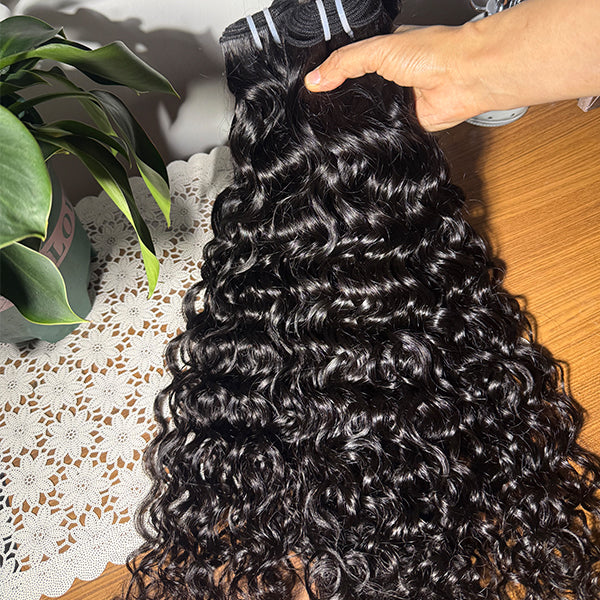 Natural Wave Single Drawn Virgin Human Hair Sew in Weft hair extension