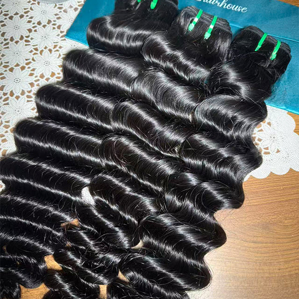 Loose Deep Wave Weft hair extensions