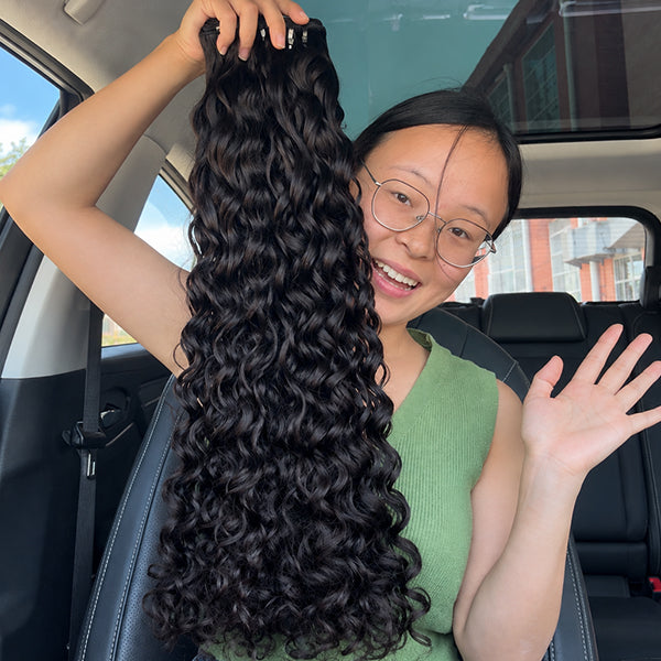 Natural Wave Raw Human Hair Sew in Weft Extension