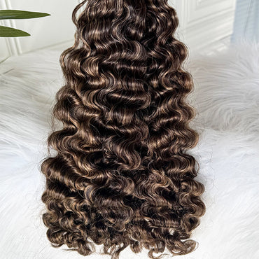 Highlight Dark Brown Crochet Braids Human hair extensions