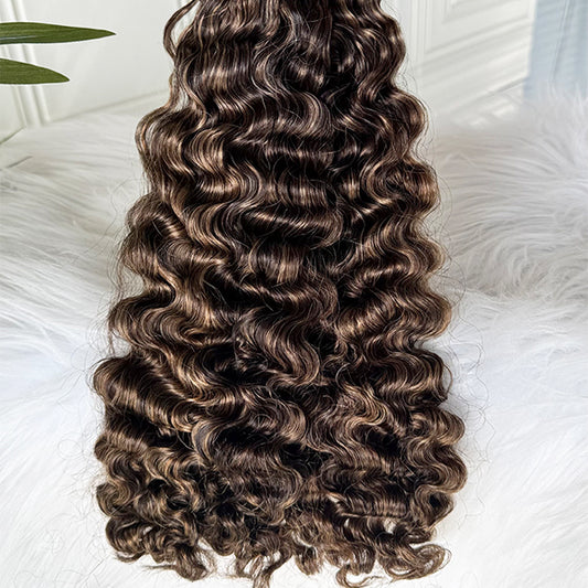 Highlight Dark Brown Crochet Braids Human hair extensions